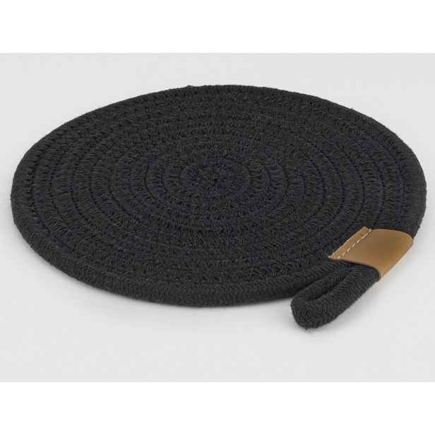 Podložka pod hrnec LifeStyle 20 cm, černá bavlna