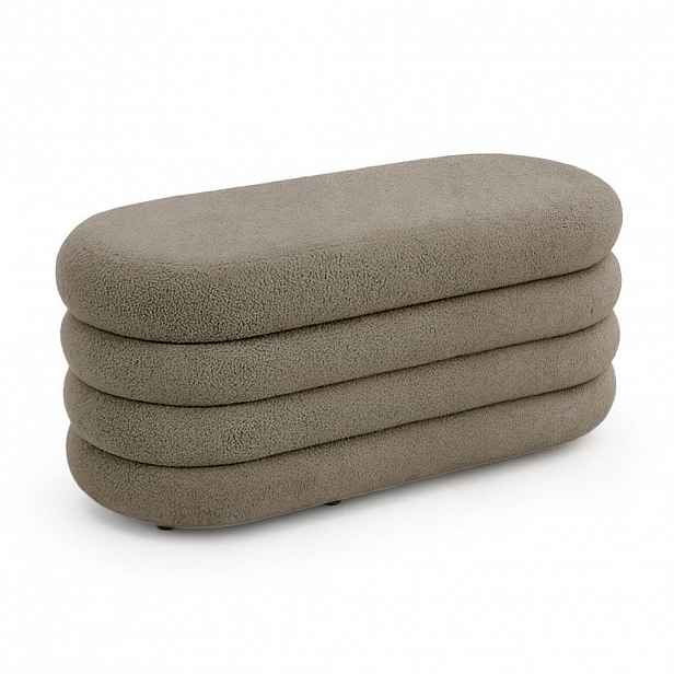 RAUMHIRSCH FURNITURE ČALOUNĚNÁ LAVIČKA s úložným prostorem, olivová