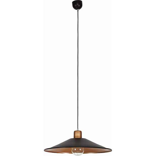 Závěsná lampa hnědá měděná nad ostrovní stůl Ø 50 cm Garret Nowodvorski