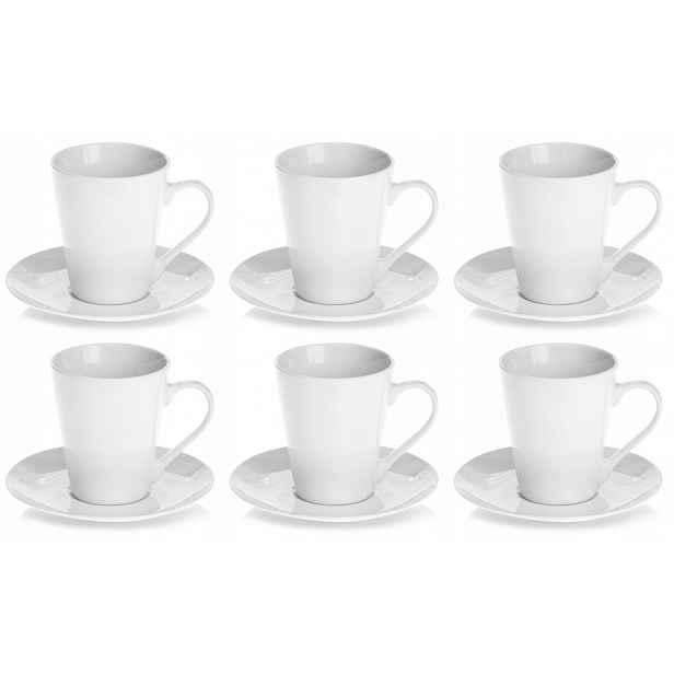 6 x keramické hrníčky na kávu Maja 250 ml podšálky