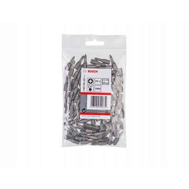 Bosch - Sada bitů PZ1, délka 25 mm, 100 ks 2607001557