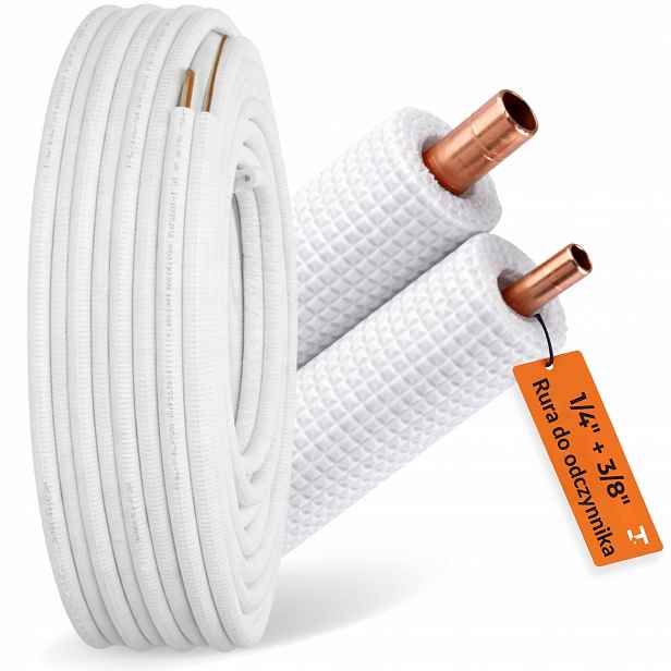 Dvojitá trubka v obalu pro klimatizaci 1 mm 1/4" 3/8" 17 m