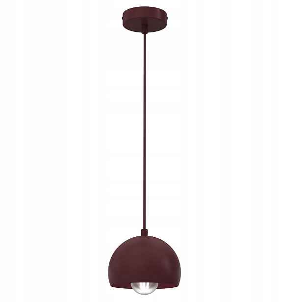Luminex Sool závěsná lampa bordová kopule kov 1xE27 max 15W IP20