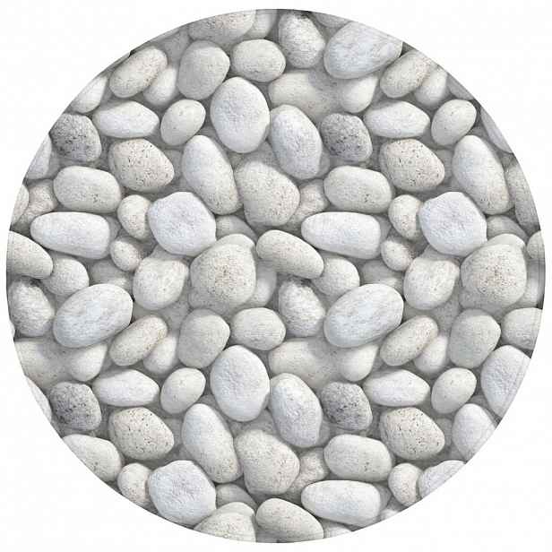 OnlyWow KOUPELNOVÁ PŘEDLOŽKA Kameny - šedé - oválné 70x70 cm
