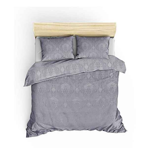 Šedý bavlněný set přehozu a povlaků na polštář na dvoulůžko 240x260 cm Beste – Mijolnir