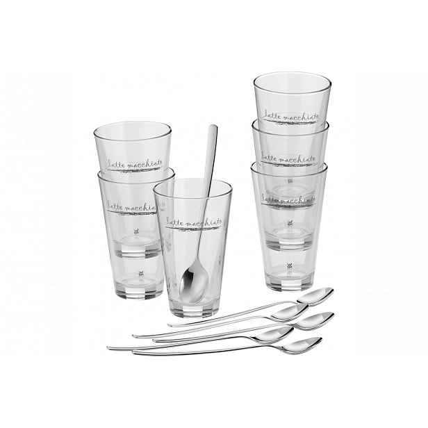 Set skleniček na Latte Macchiato WMF Clever & More 6 ks + lžičky 996269999