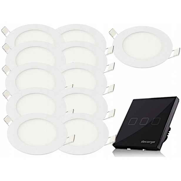 Sada stropních svítidel Halogen 3W 11x spínač