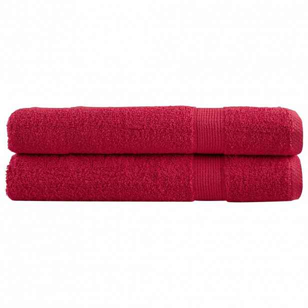 vidaXL Premium ručníky SOLUND 2 ks červené 80 x 200 cm 600 g/m²