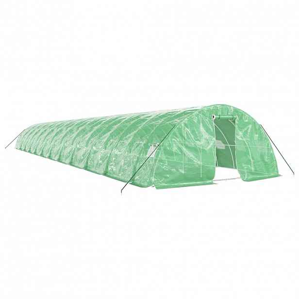 vidaXL Skleník s ocelovým rámem zelený 120 m² 24 x 5 x 2,3 m