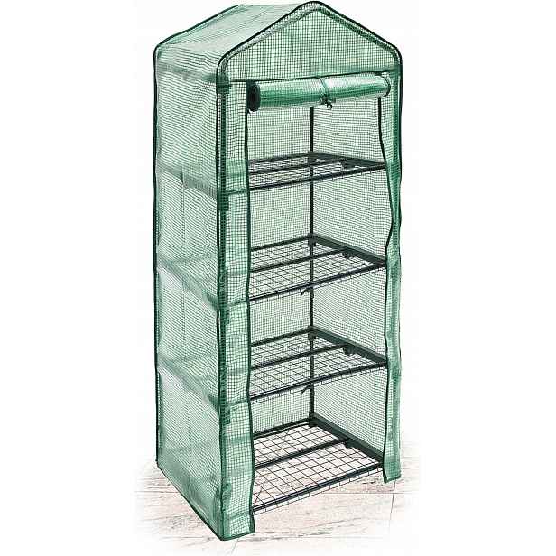 Fóliový Skleník 4 Patra 158x70x50 CM Zelený