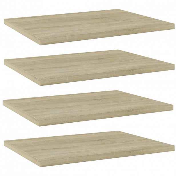 vidaXL Police na knihy 4 ks dub sonoma 40x30x1,5 cm kompozitní dřevo