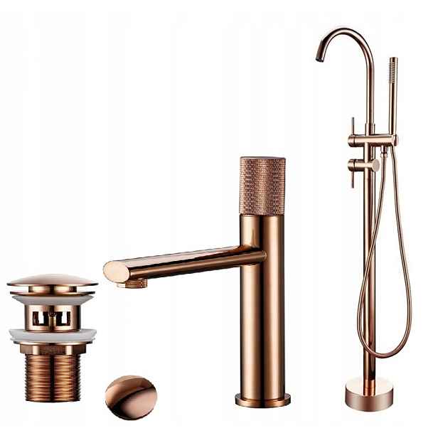 Stojánková vanová baterie Miedziana – sada Premium