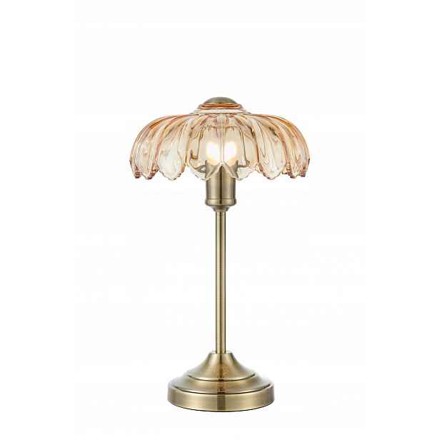 Stolní lampa Kurage, skleněné stínidlo v barvě jantaru, 1xE27 109180 Markslojd