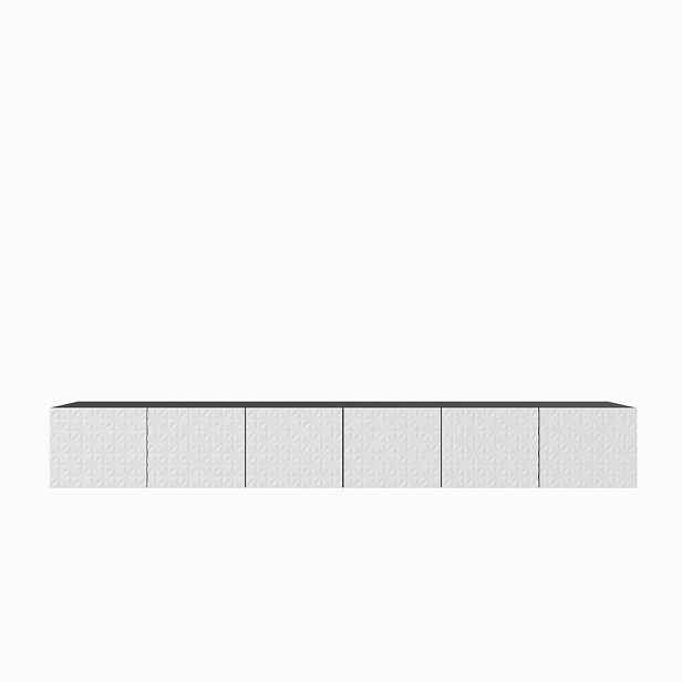 MASSENO ZÁVĚSNÝ TV STOLEK ROVA, 300/41/40 cm, antracitový /, bílý