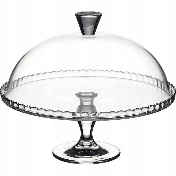 Paşabahçe Patis Dortový stojan s poklopem, výška: 193 mm, průměr: 320 2 ks