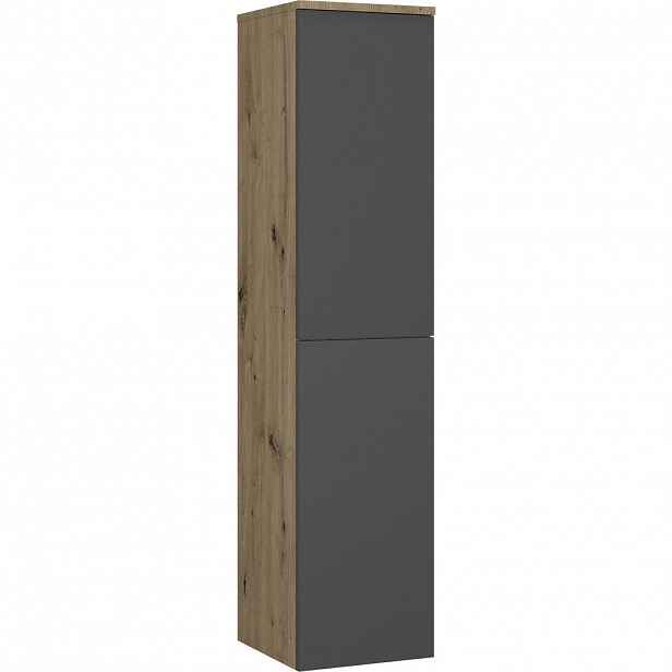 Stylife MIDI SKŘÍŇKA, antracitová, barvy dubu, 30/132/32 cm