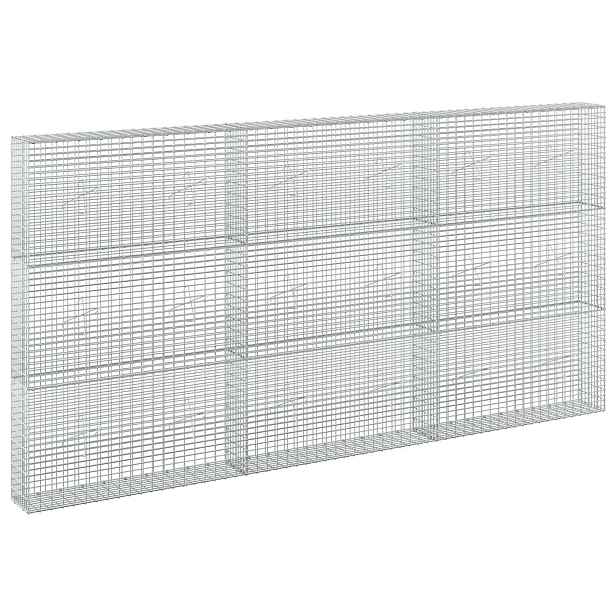 vidaXL Gabion s drátem 5 mm a síťkou 5x2,5 cm 300x20x150 cm