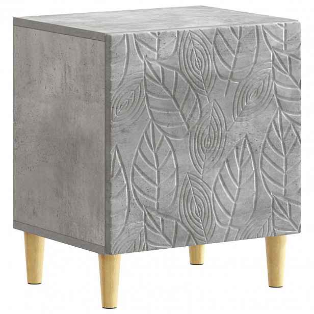 vidaXL Noční stolek Betonově šedá 43 x 34,5 x 50 cm Kompozitní dřevo