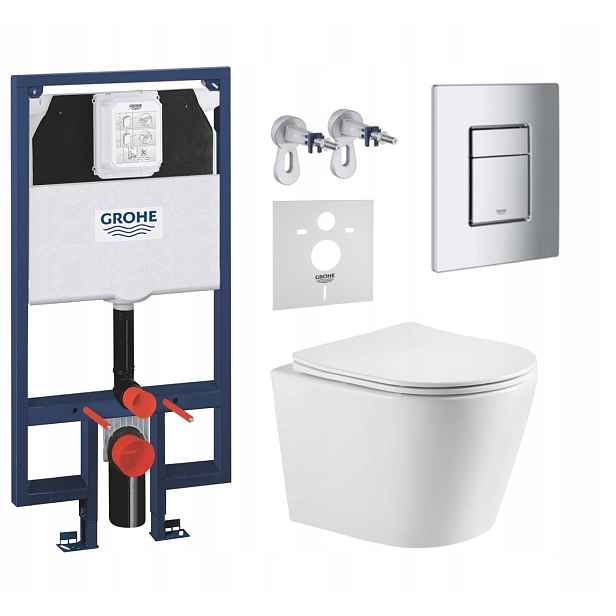 Wc sada Grohe Slim Wc mísa Imprese Tornado tlačítko chrom