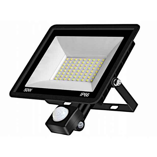 Hermetický venkovní halogen 50W IP65 detektor