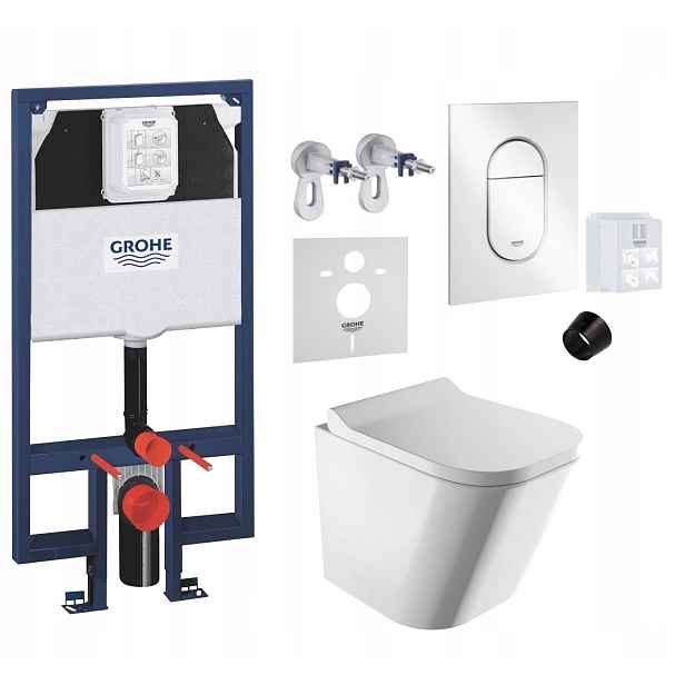 7v1 Podomítkový Wc set s podstavcem Grohe Slim Wc mísa Rim Omnires tlačítko