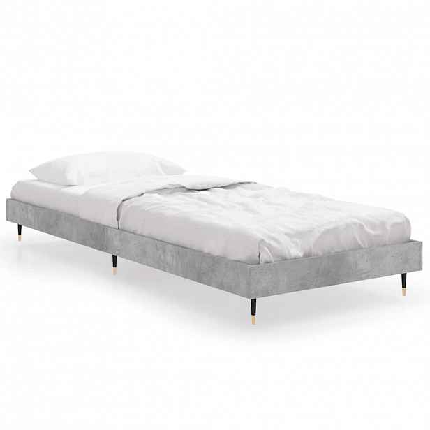 vidaXL Rám postele betonově šedý 75 x 190 cm kompozitní dřevo