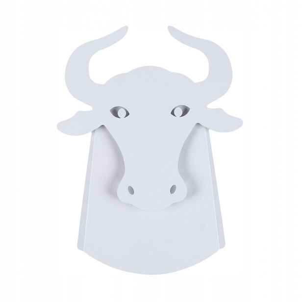 Led nástěnná lampa Býk Abigali Bull Bílá
