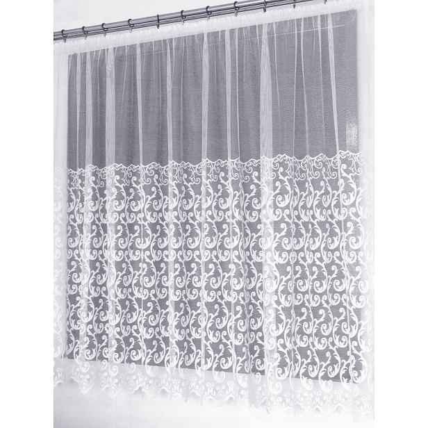 Mg Záclona lesk 630/10 Bílá 500X160 cm Hotová Obšitá Bt