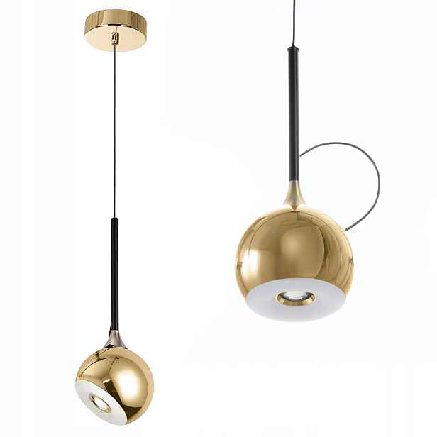 Závěsná Led lampa zlatá, samostatná, stropní, s magnetem, nastavitelná