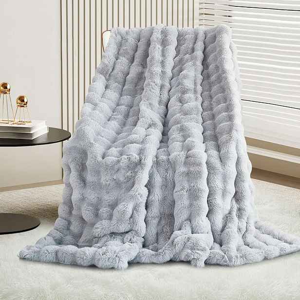 Kožešinová Deka 160 X 100 CM Na Pohovku A Postel Pro Dospělé, Elegantní Moderní Vzhled