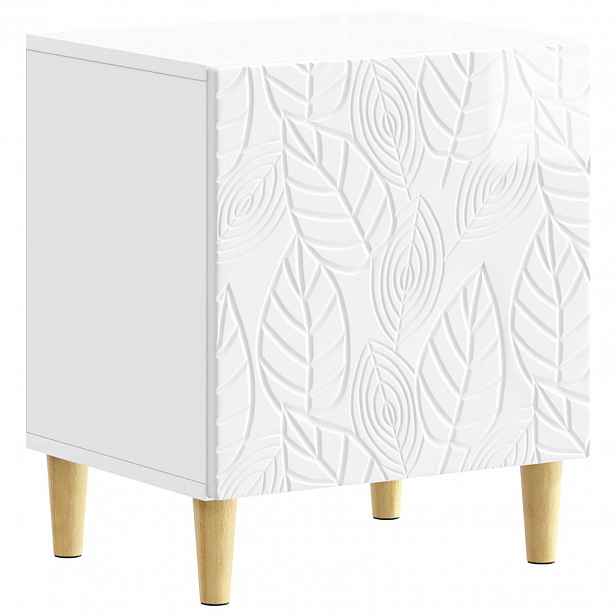 vidaXL Noční stolek Bílá s vysokým leskem 43 x 34,5 x 50 cm