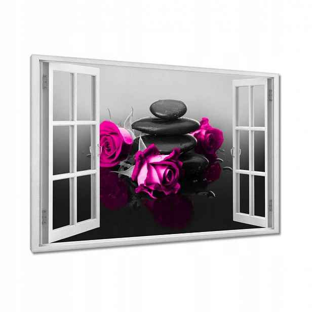 Obrazy 120x80 Růžová růže Spa Wellness