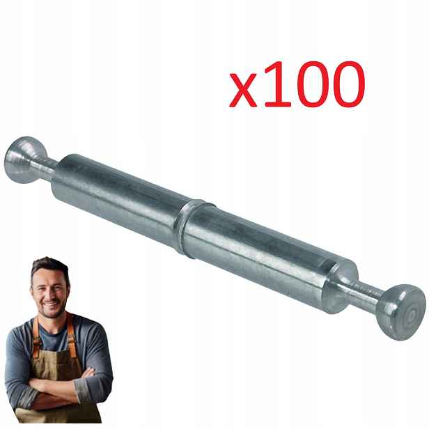 Dvojitý trn Hafele Minifix pro otvor 7 mm (B34) Sada 100 ks