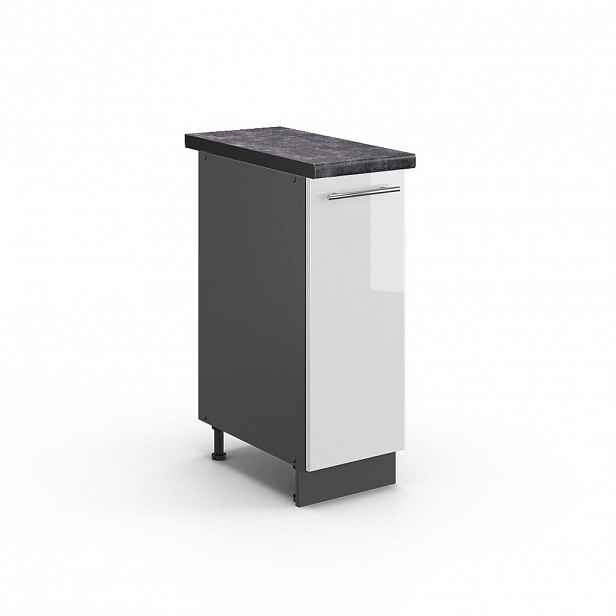 Vicco LÉKÁRNIČKOVÁ SKŘÍŇKA Fame-Line Bílá vysoký lesk 30 cm , PD Antracit