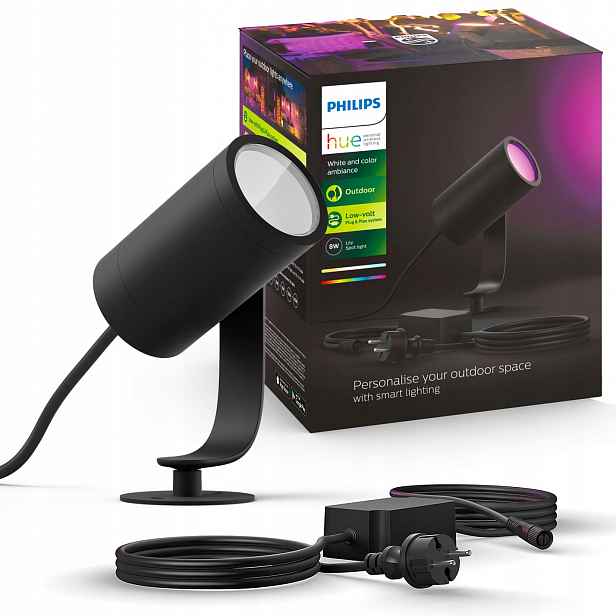 Zahradní reflektorová Led lampa Venkovní bodová spotová 8W Lily Philips Hue