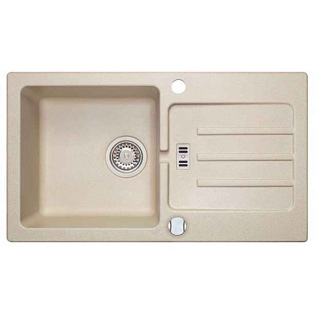 Alveus Victoria - Granitový dřez 77x43 cm, s ovládáním odtoku, beige 1133454