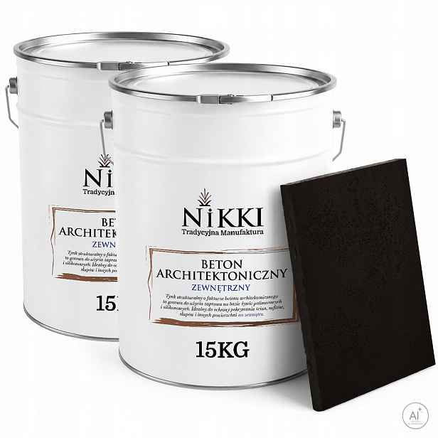 Fasádní omítka se strukturou Betonu Vnější 10 m2 2 x 15 kg Černá RAL9005