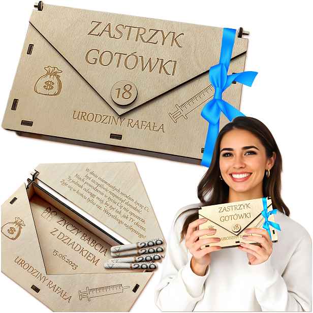 Krabička Obálka Na Peníze Dárek K 18. Narozeninám 18. Století Injekce Hotovosti
