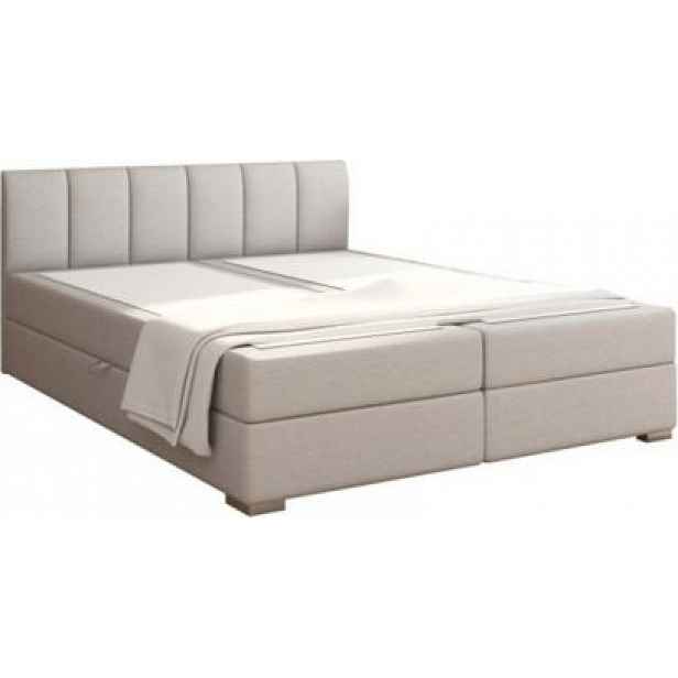 Boxpringová postel 160x200, světle šedá, RIANA KOMFORT