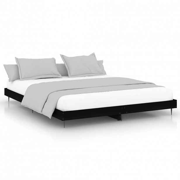 vidaXL Rám postele černý 200 x 200 cm kompozitní dřevo