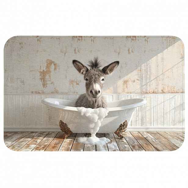 OnlyWow WC PŘEDLOŽKA Osel - Zvířata - Vana - Pěna 80x50 cm