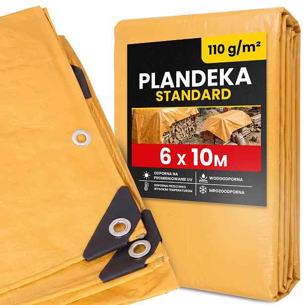 Plachta 6x10 m Plachta 110 g/m² Silná, mrazuvzdorná, odolná proti otřesům
