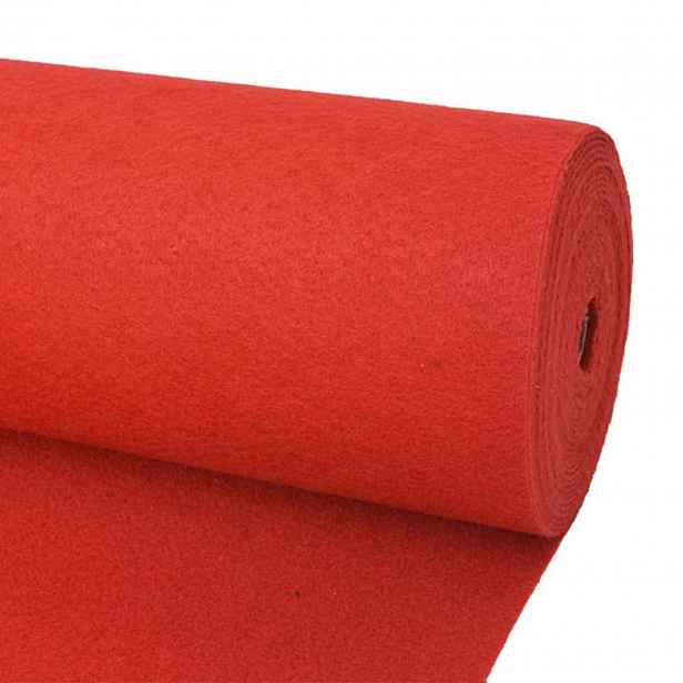 vidaXL Koberec Jednobarevný Červená 1,2 x 12 m Polyester