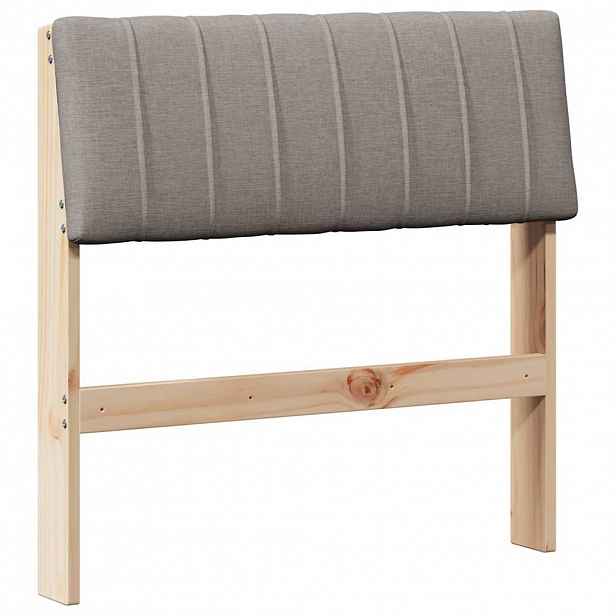 vidaXL Čalouněné čelo postele Taupe 75 cm Masivní borové dřevo