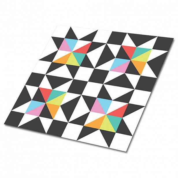 TULUP SAMOLEPICÍ OBKLADY NA STĚNU 9 ks 30x30 cm Geometrický vzor