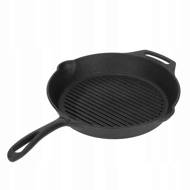 Litinová pánev na gril, oheň, plynový sporák Petromax Grill Fire 30 cm černá