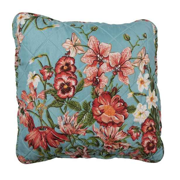 Modrý povlak na polštář s květinovým motivem Flowery - 40*40 cm Clayre & Eef
