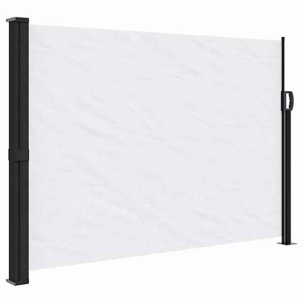vidaXL Zatahovací boční markýza bílá 140 x 500 cm