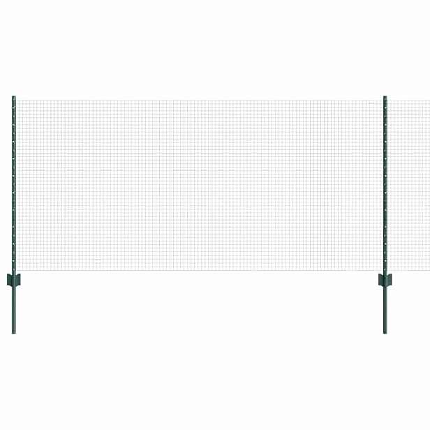vidaXL Svařovaná drátěná plotovina s tyčkami 10 x 1 m Pozinkovaná ocel