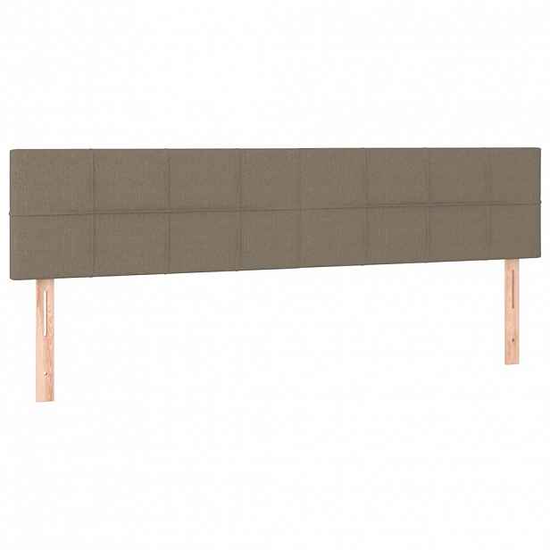 vidaXL Čela postele béžová 200x5x78/88 cm látka
